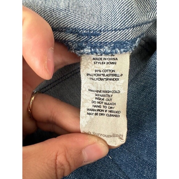 Soft Surroundings Pull On Jegging Jean Leggings Medium Wash Blue Women's Large - Picture 6 of 6
